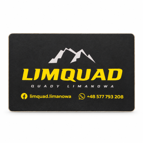Wlepa LIMQUAD z folii matowej, widok na białym tle