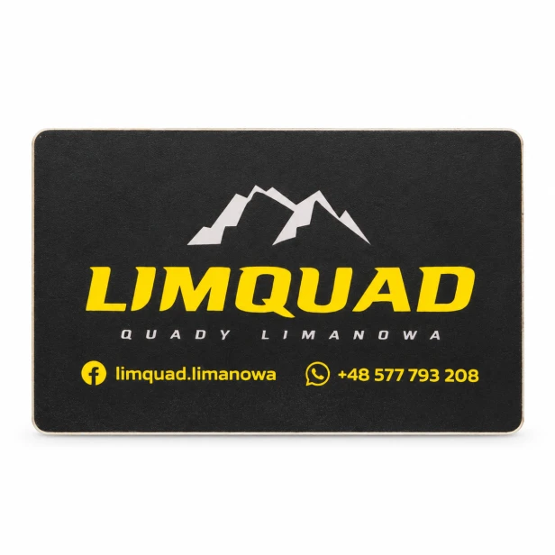 Wlepa LIMQUAD z folii matowej, widok na białym tle
